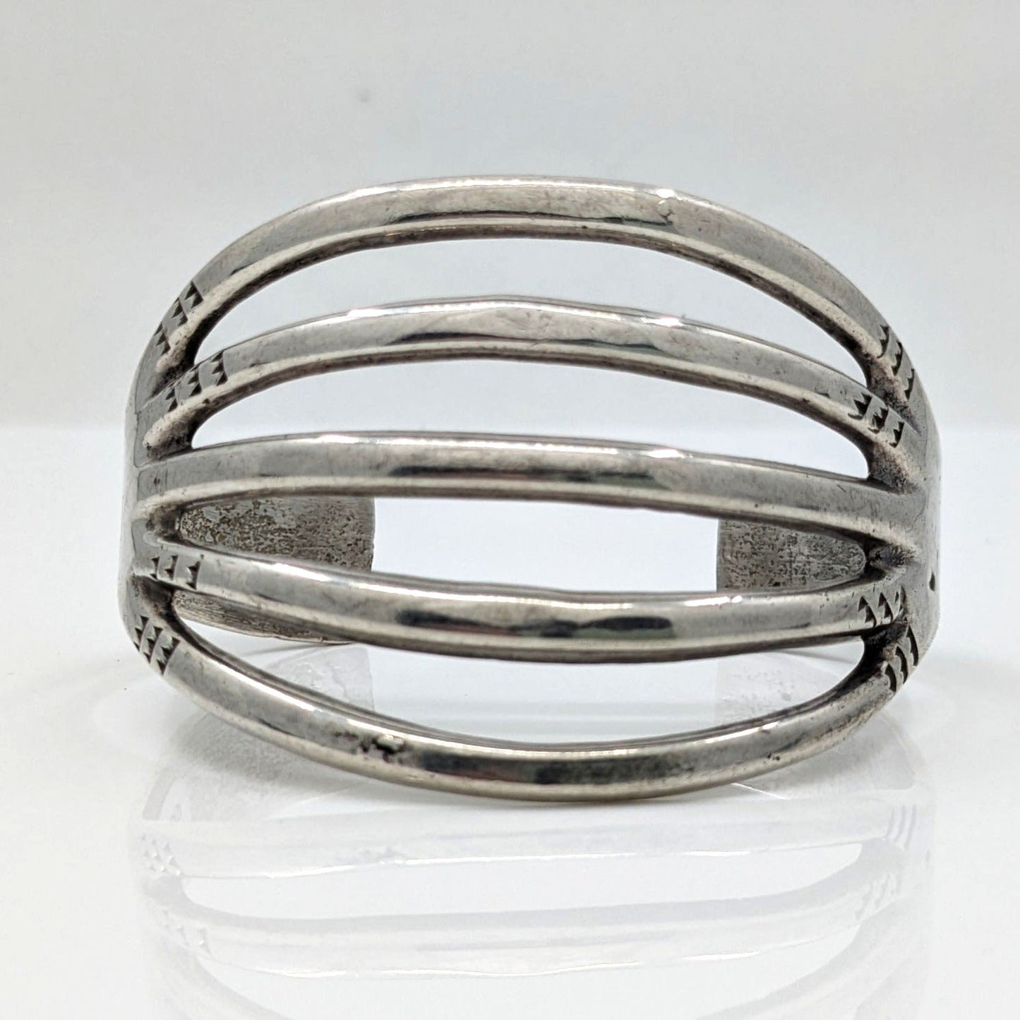 Francis Begay - Sterling Sandcast Cuff