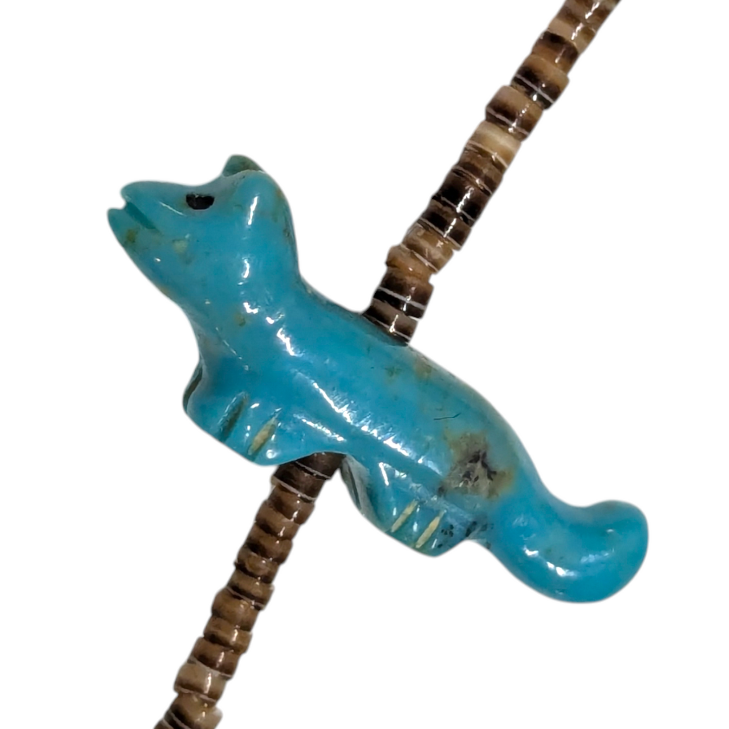 Lavina Kaskalla - Vintage Zuni 3-Strand Turquoise Fetish Necklace