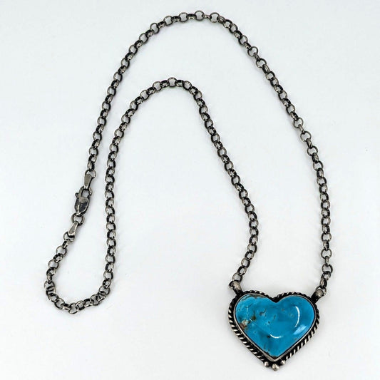 Kee-J - Navajo Turquoise Heart Choker