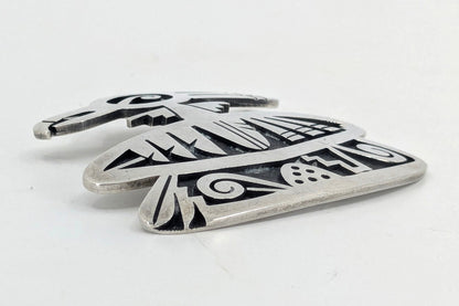 Trinidad Lucas - Hopi Bird Sterling Overlay Brooch