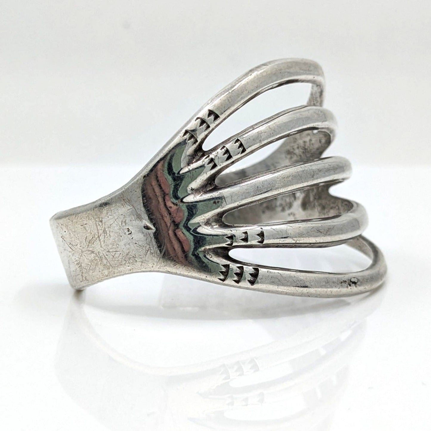 Francis Begay - Sterling Sandcast Cuff