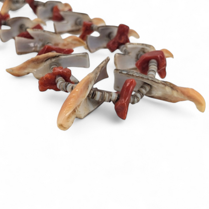 Santo Domingo (Kewa) Vintage Bird Fetish and Heishi Necklace