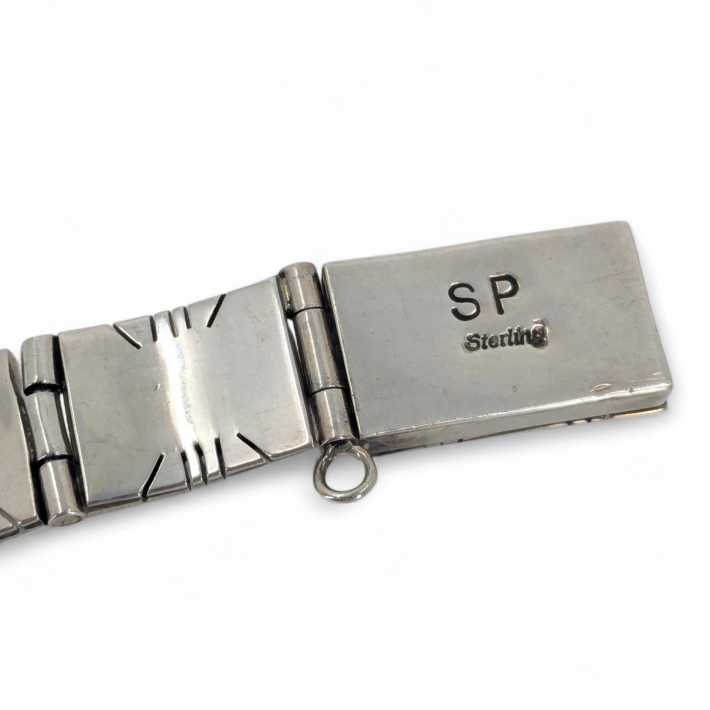 Sandra Parkett (Navajo) - Turquoise & Sterling Cutout Panel Bracelet