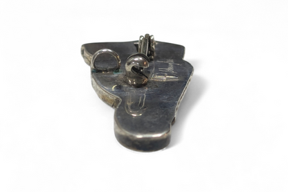 Porfilio Sheyka (Zuni) - Beaver Inlay Pendant/Brooch