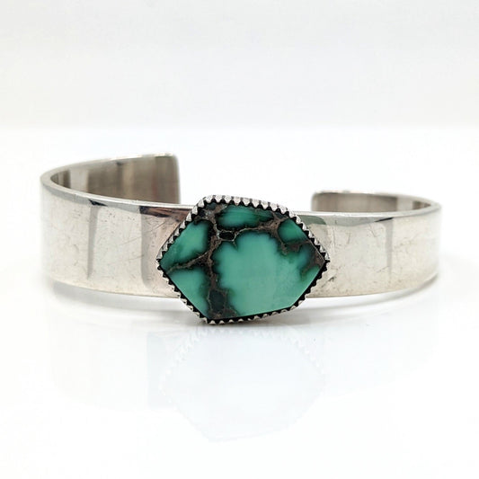 George Begay - Damale Turquoise and Sterling Cuff