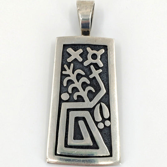 Cheston Dalangyawma - Hopi Overlay Storyteller Pendant