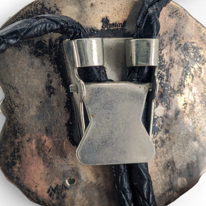 Eye-catching Vintage Amethyst 7-stone, Sterling Bolo