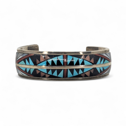 Donald & Viola Eriacho - Zuni Carinated Inlay Cuff