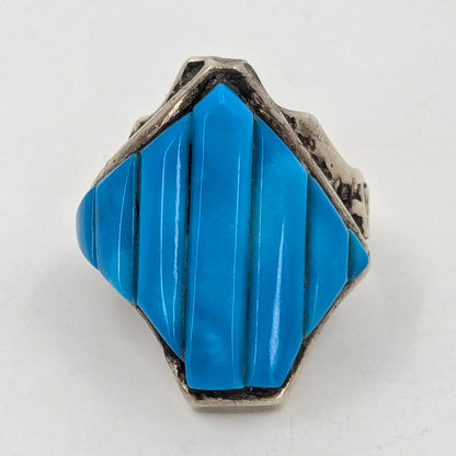 Carl & Irene Clark (Navajo) - Turquoise and Sterling Silver Ring