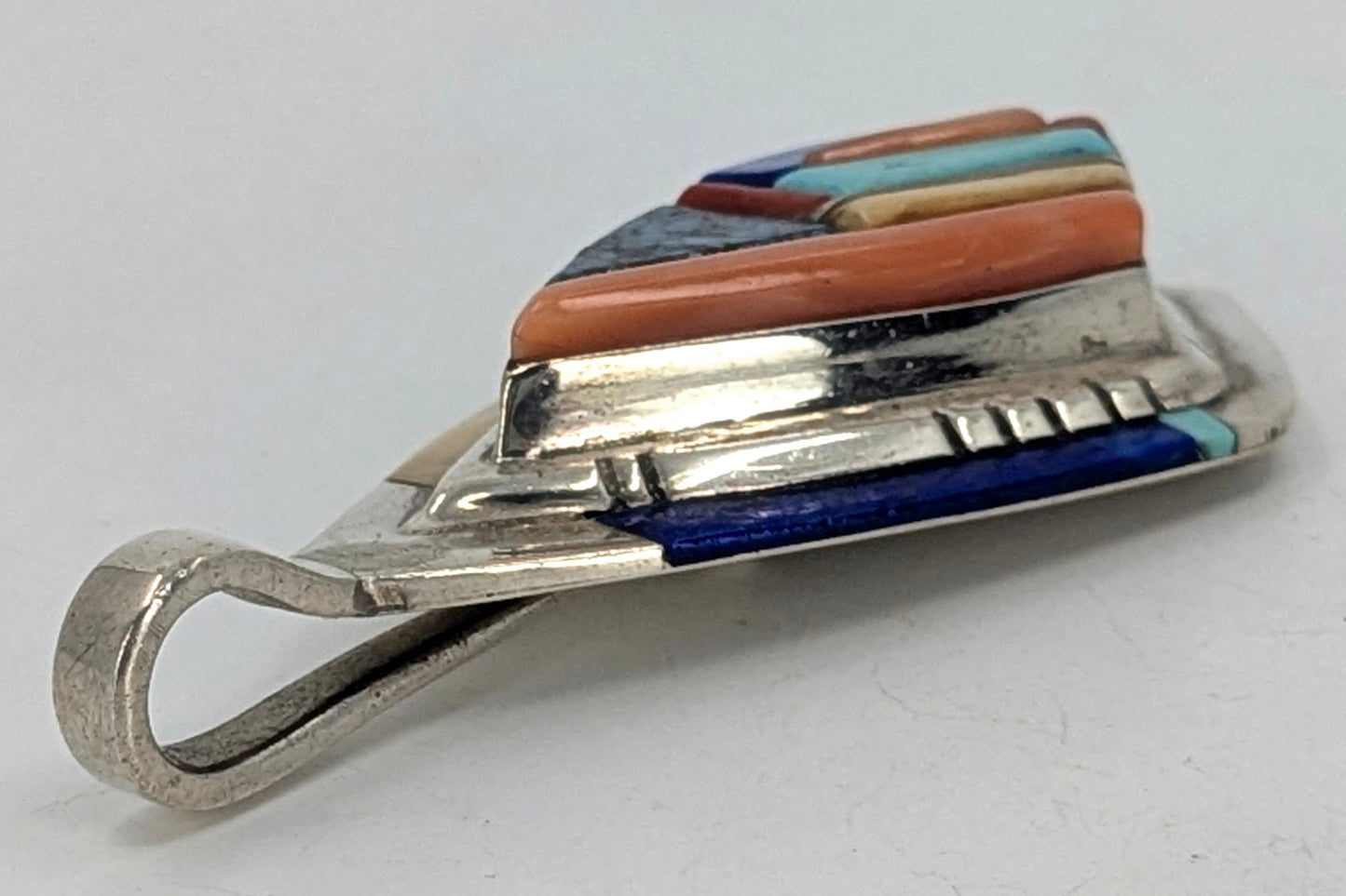 Ken Romero - Multi-stone Pueblo Design Inlay Pendant