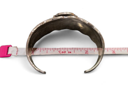 Emer Thompson - Dark Green Turquoise and Sterling Cuff