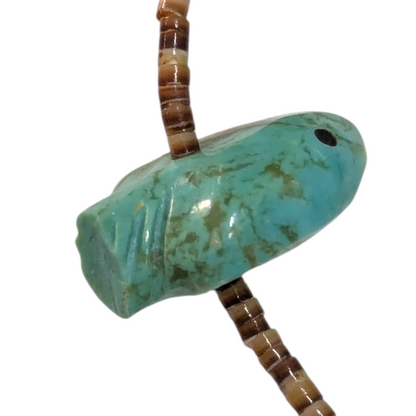 Lavina Kaskalla - Vintage Zuni 3-Strand Turquoise Fetish Necklace
