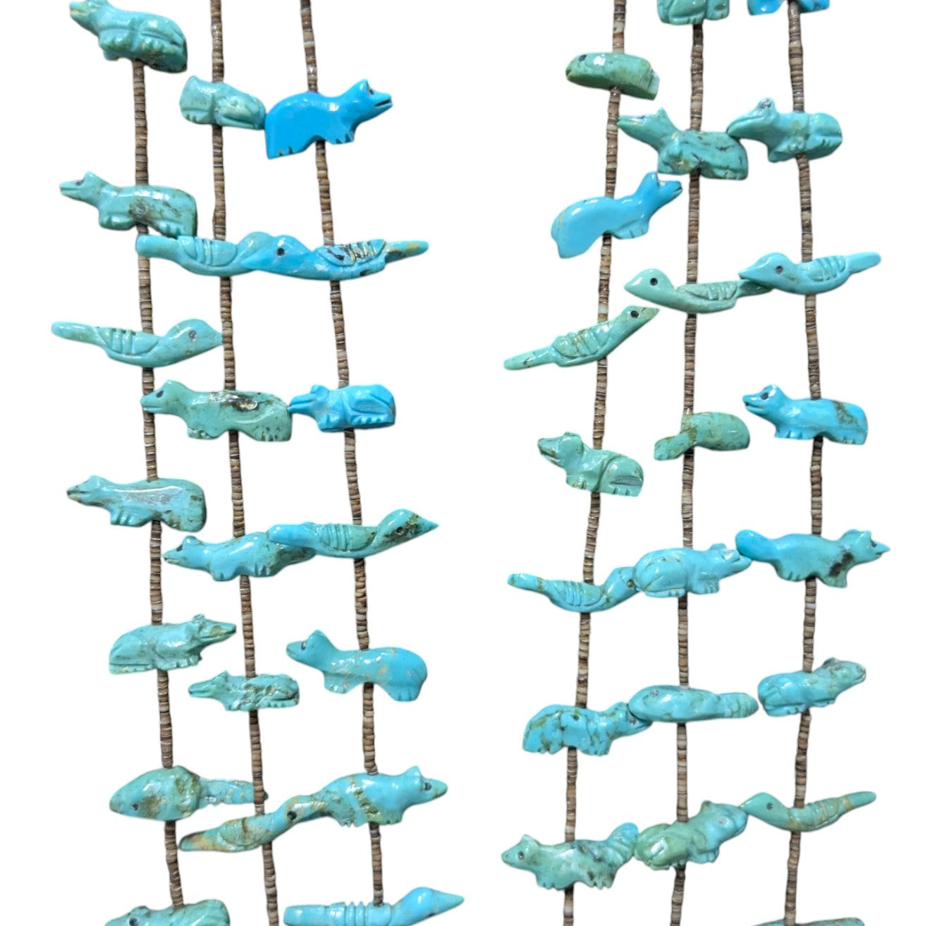 Lavina Kaskalla - Vintage Zuni 3-Strand Turquoise Fetish Necklace