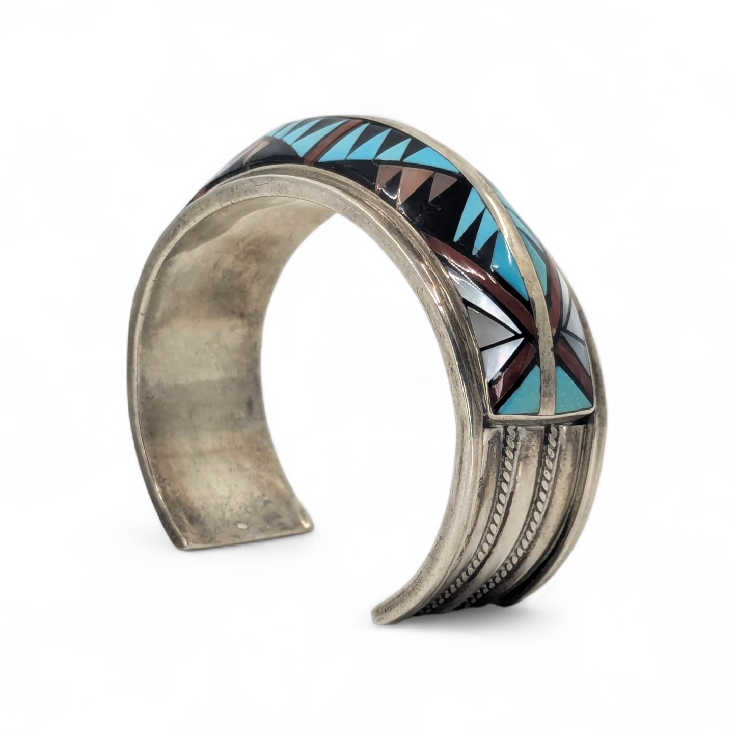 Donald & Viola Eriacho - Zuni Carinated Inlay Cuff