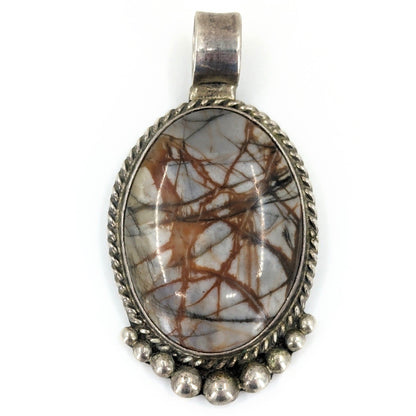 Joe Delgarito - Picasso Jasper and Sterling Pendant