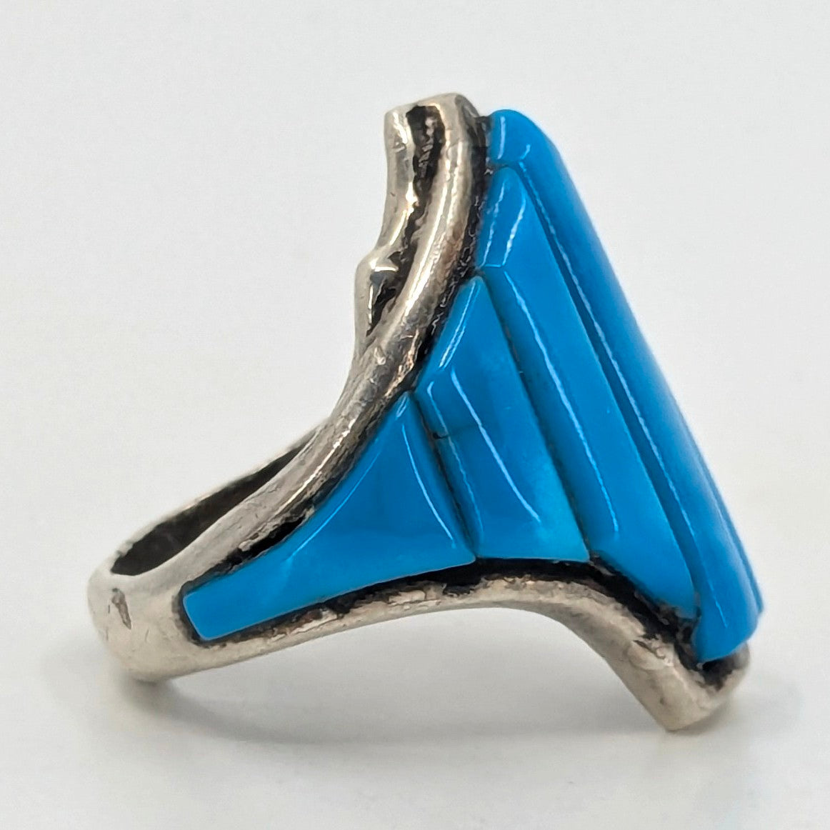 Carl & Irene Clark (Navajo) - Turquoise and Sterling Silver Ring