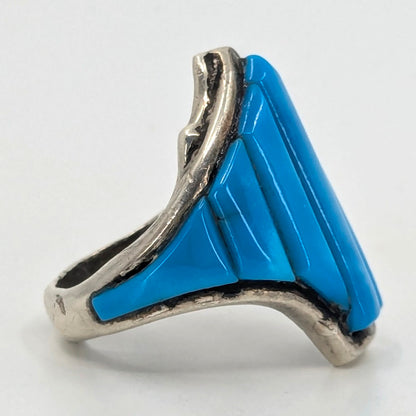 Carl & Irene Clark (Navajo) - Turquoise and Sterling Silver Ring
