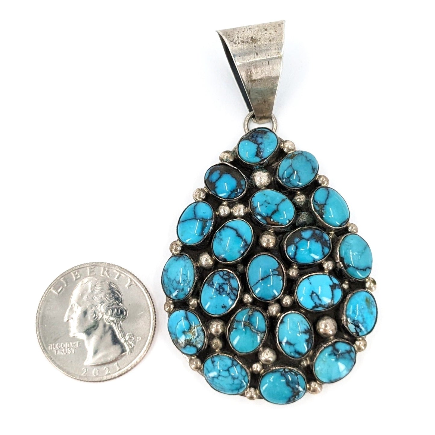 Emer Thompson - Navajo Turquoise and Sterling Pendant