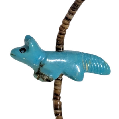 Lavina Kaskalla - Vintage Zuni 3-Strand Turquoise Fetish Necklace