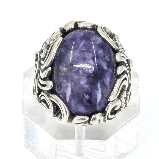 Carolyn Pollack - Purple Charoite Sterling Silver Ring, Size 7