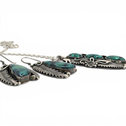 Peterson Johnson - Skyhorse Turquoise Pendant and Earrings Set