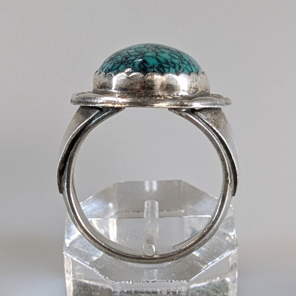 Herbert Tsosie - Turquoise and Sterling Ring, Size 11