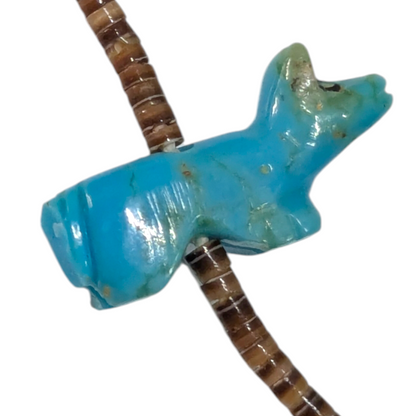 Lavina Kaskalla - Vintage Zuni 3-Strand Turquoise Fetish Necklace