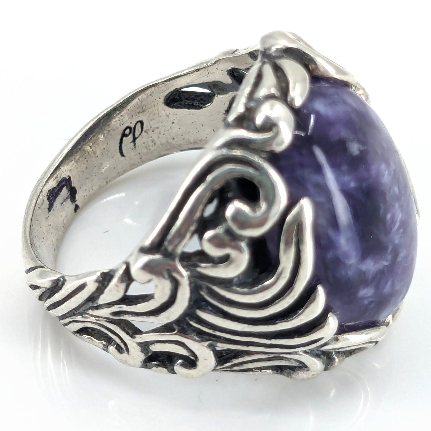 Carolyn Pollack - Purple Charoite Sterling Silver Ring, Size 7