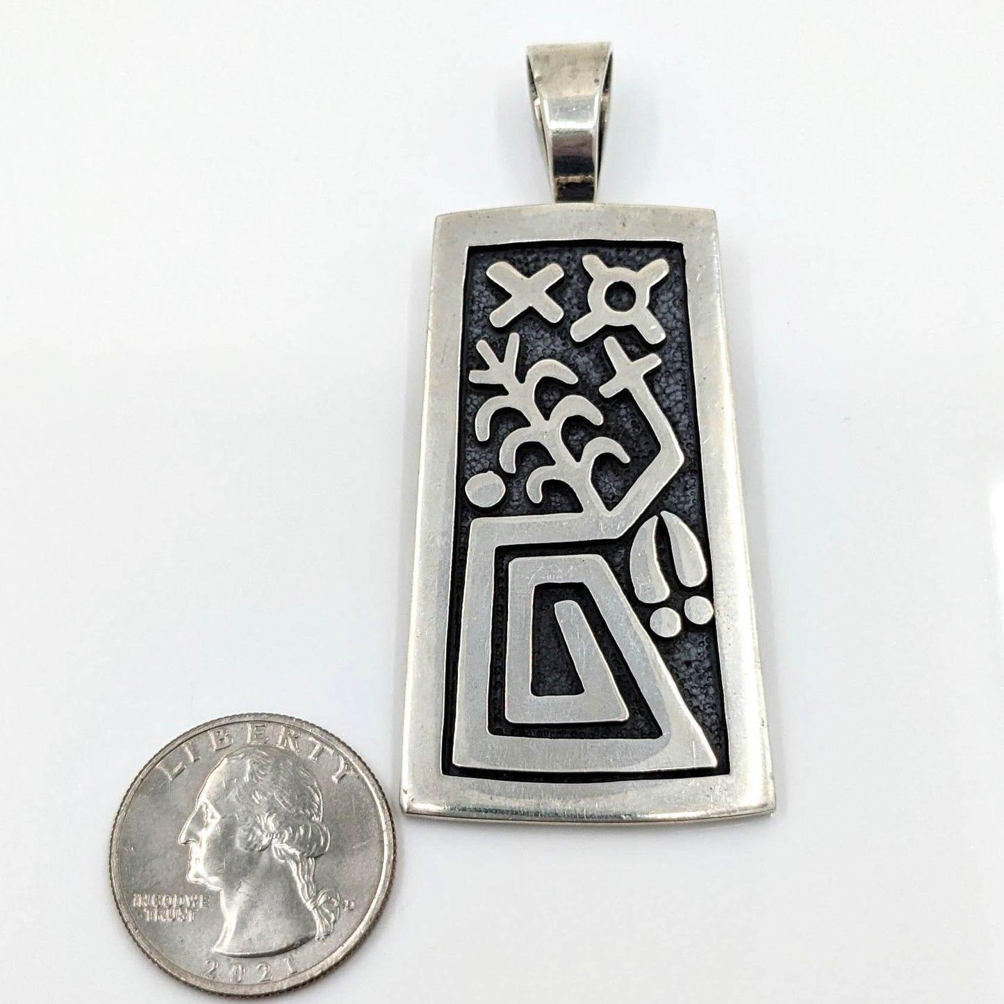 Cheston Dalangyawma - Hopi Overlay Storyteller Pendant