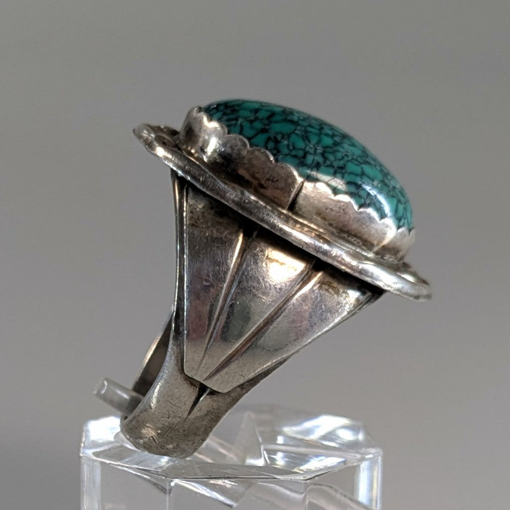 Herbert Tsosie - Turquoise and Sterling Ring, Size 11