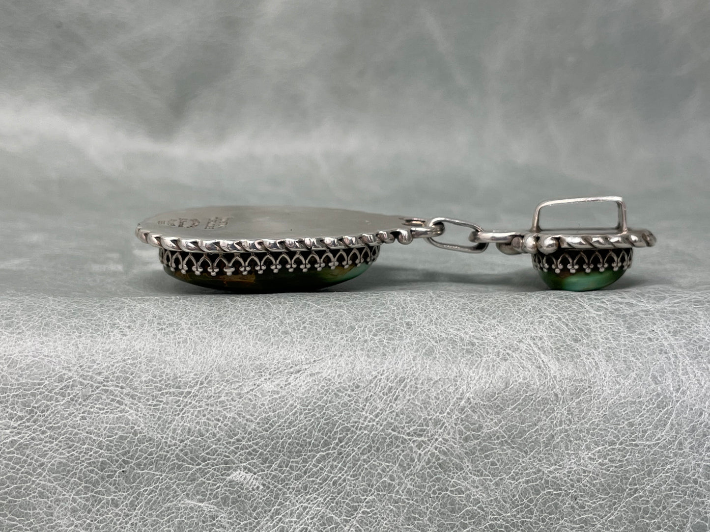 John Hartman - Double Royston Turquoise and Sterling Pendant