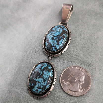 Very Rare Last Chance Turquoise and Sterling Pendant