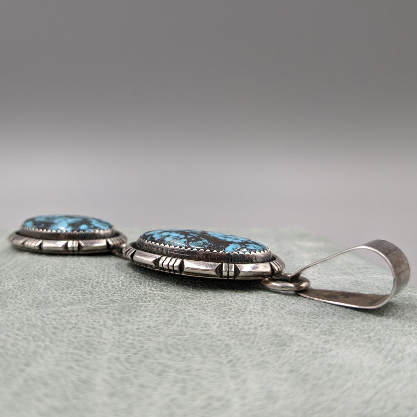 Very Rare Last Chance Turquoise and Sterling Pendant